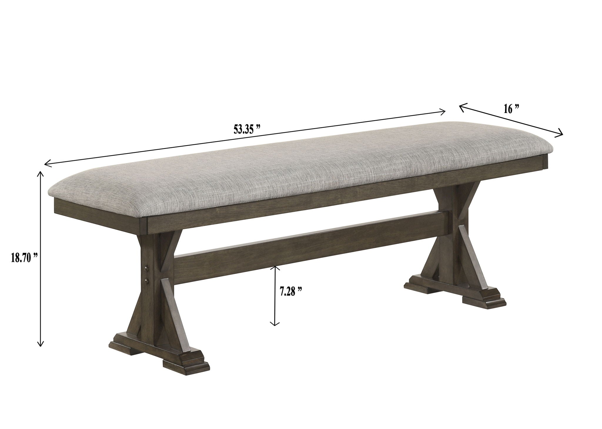 Lloyd - Bench - Brown / Gray - Urban Living Furniture (Los Angeles, CA)