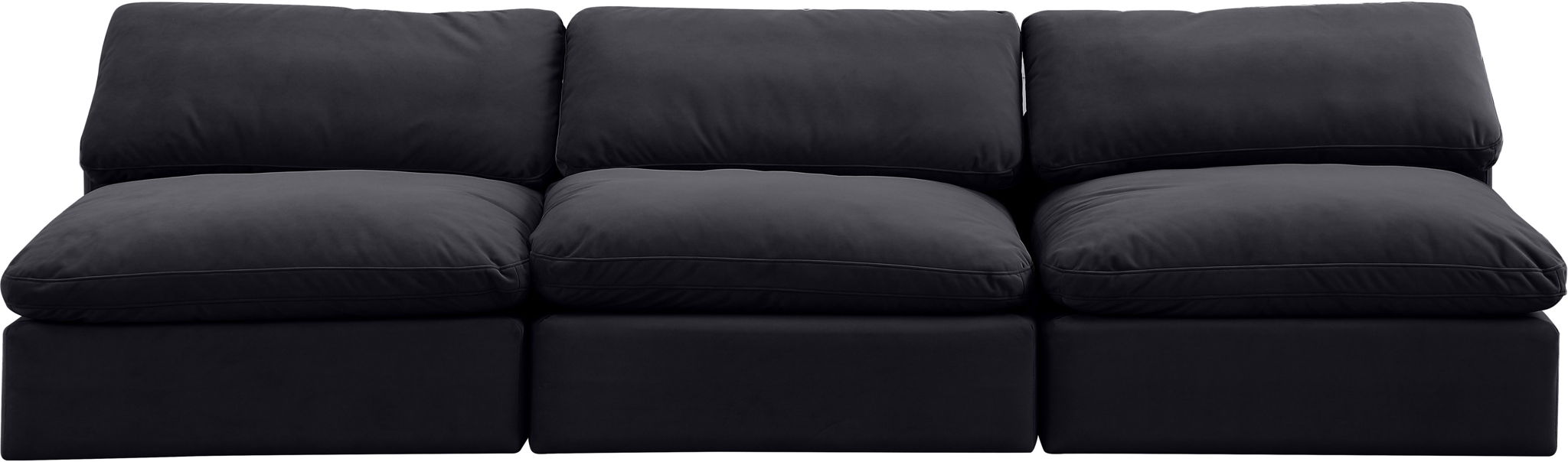 Comfy - Velvet Modular Armless Sofa 3 Seats - Urban Living Furniture (Los Angeles, CA)