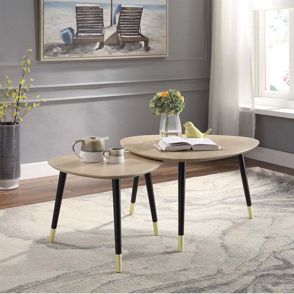Allison - Nesting Table Set - Natural & Black - Urban Living Furniture (Los Angeles, CA)