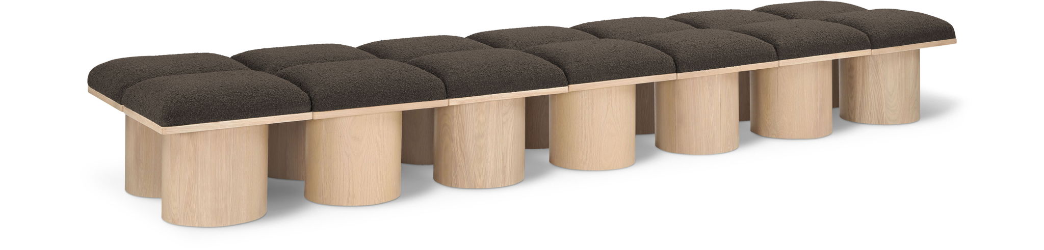 Pavilion - 14 Piece Modular Bench With Natural Base - Urban Living Furniture (Los Angeles, CA)