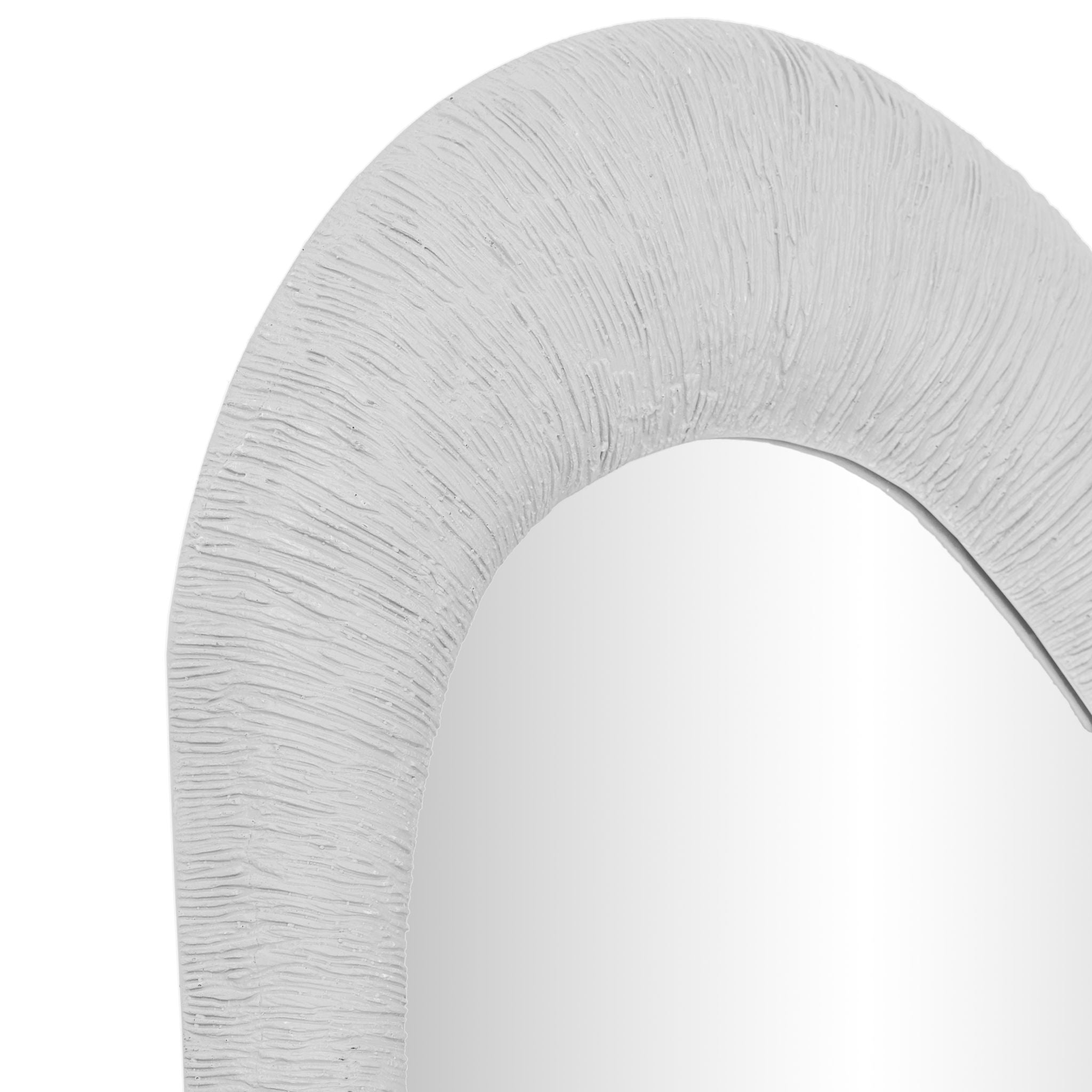 Orpheus - 20" x 59" Ribbed Floor Mirror - Faux Stone - Urban Living Furniture (Los Angeles, CA)