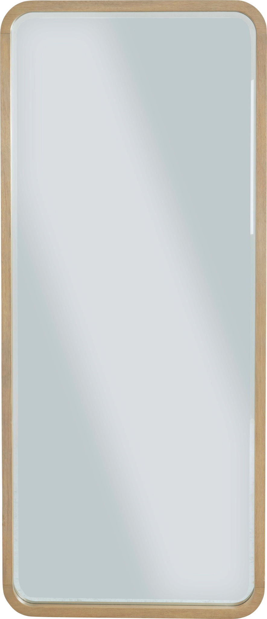 Penny - Beveled Glass Floor Mirror - Buff Cream