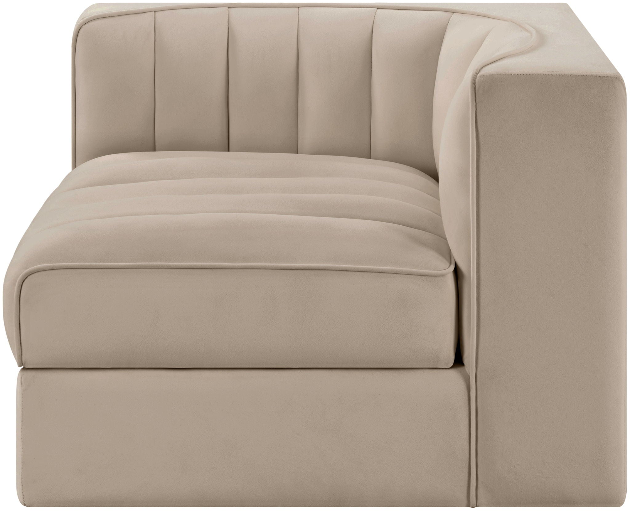 Rummi - Velvet Performance Fabric Upholstered Modular Corner Chair - Urban Living Furniture (Los Angeles, CA)