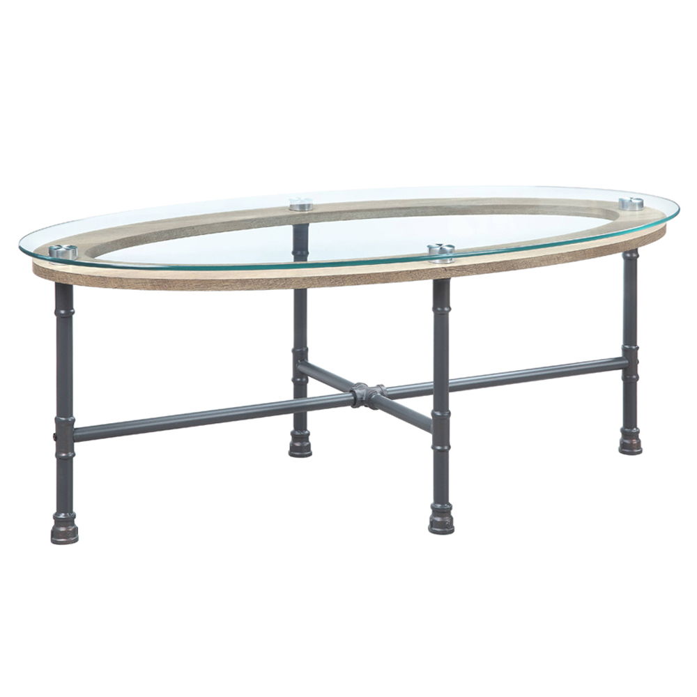 Brantley - Coffee Table - Clear Glass & Sandy Gray - Urban Living Furniture (Los Angeles, CA)