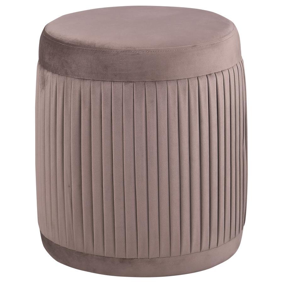 Tovar - Round Upholstered Ottoman - Mauve - Urban Living Furniture (Los Angeles, CA)