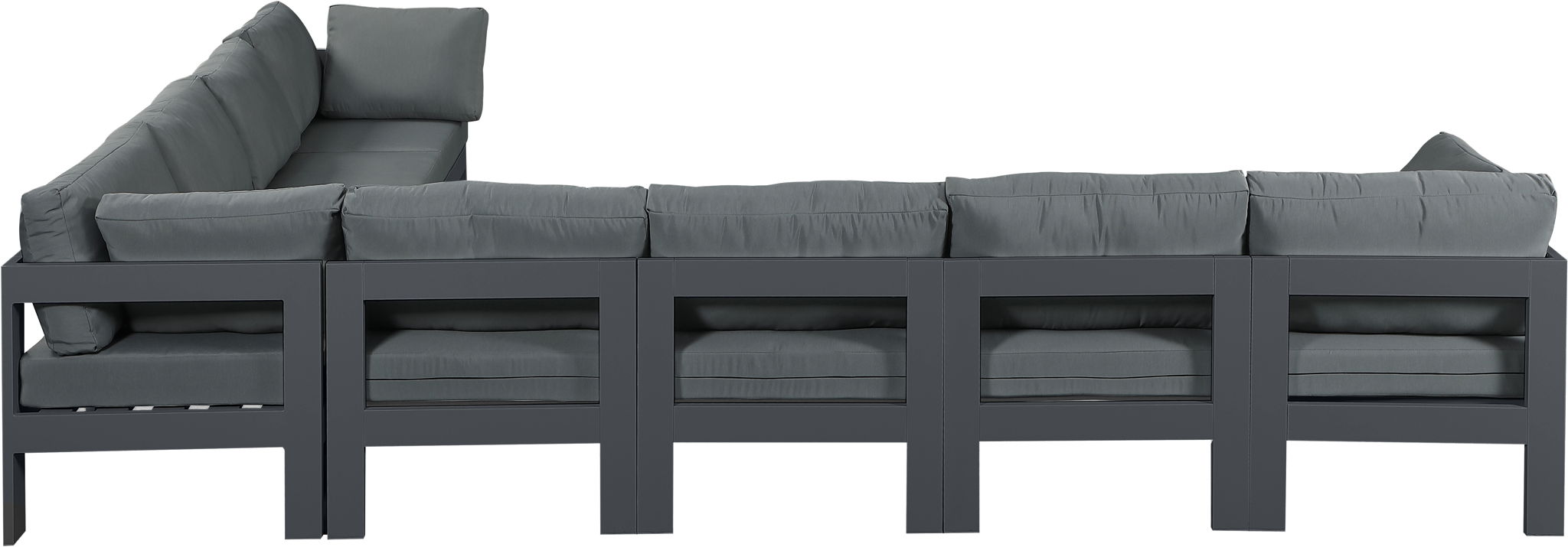 Nizuc - Outdoor Patio 8 Piece Modular Sectional With Gray Frame - Urban Living Furniture (Los Angeles, CA)
