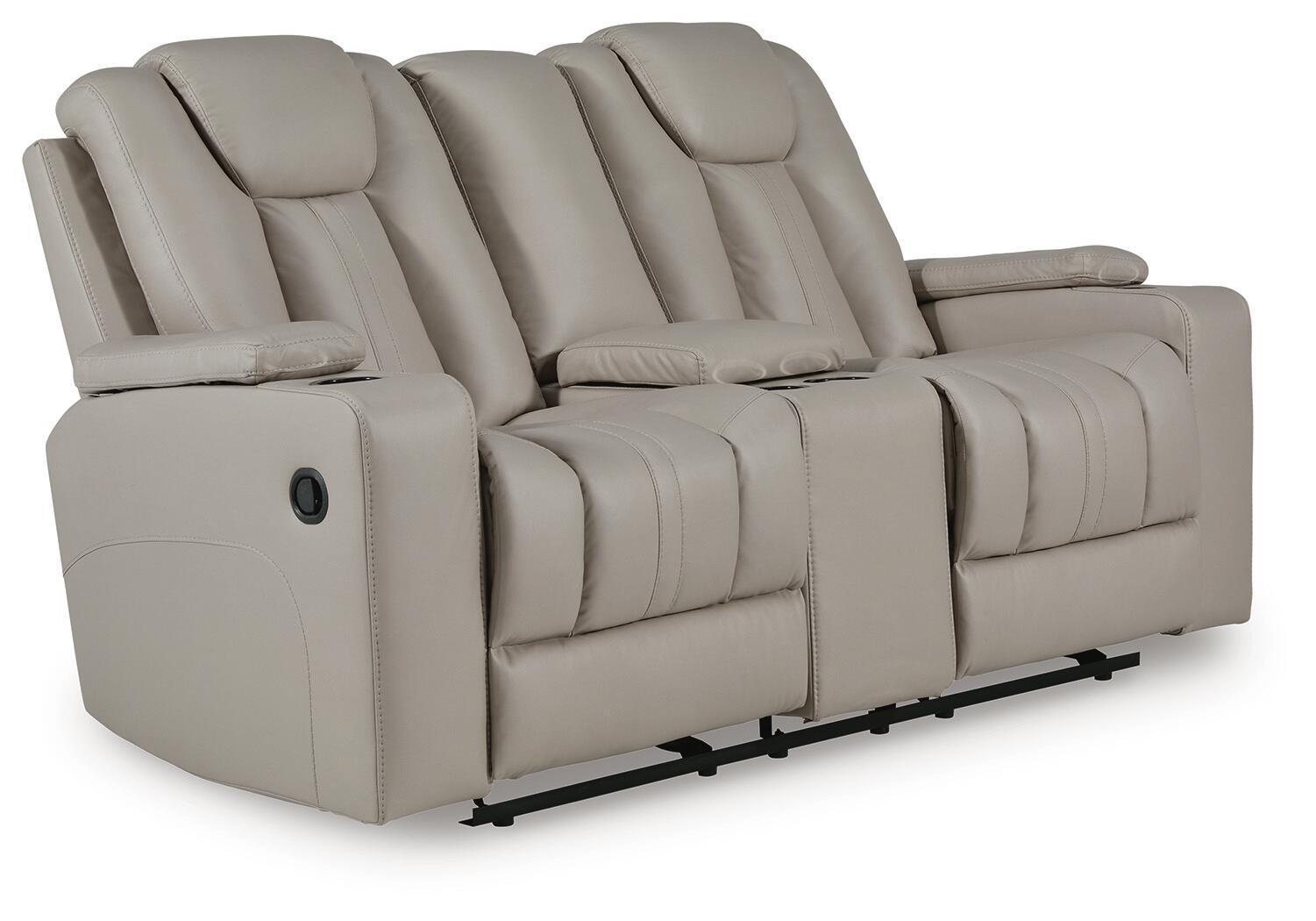 Elevate Edges - Glide Reclining Loveseat With Console - Coin - Urban Living Furniture (Los Angeles, CA)