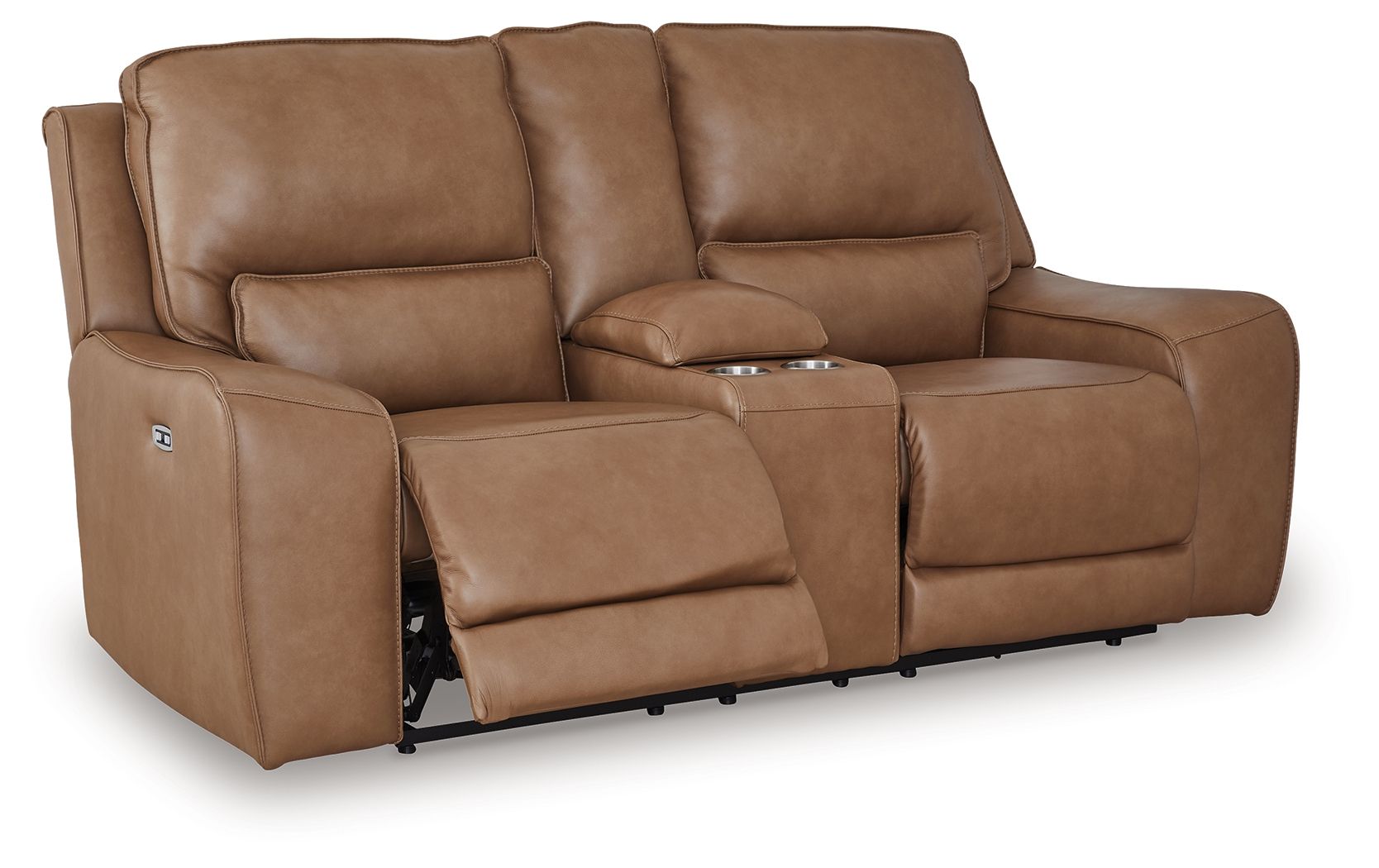 DeepWakes - Caramel - Power Reclining Loveseat / Console / Adjustable Headrest - Urban Living Furniture (Los Angeles, CA)