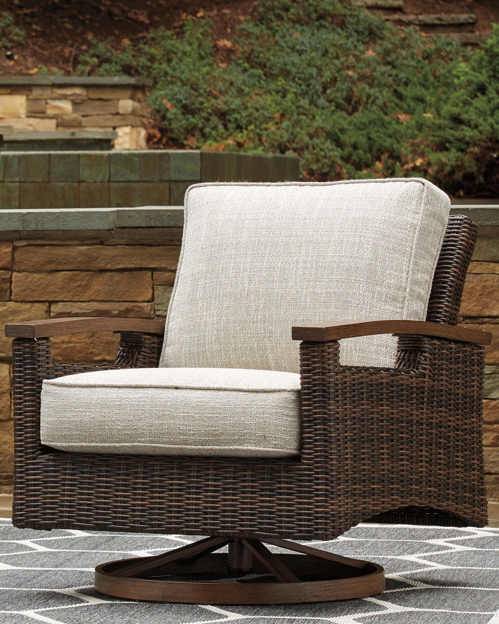 Paradise Trail - Swivel Lounge Chair (Set of 2) - Medium Brown - Urban Living Furniture (Los Angeles, CA)