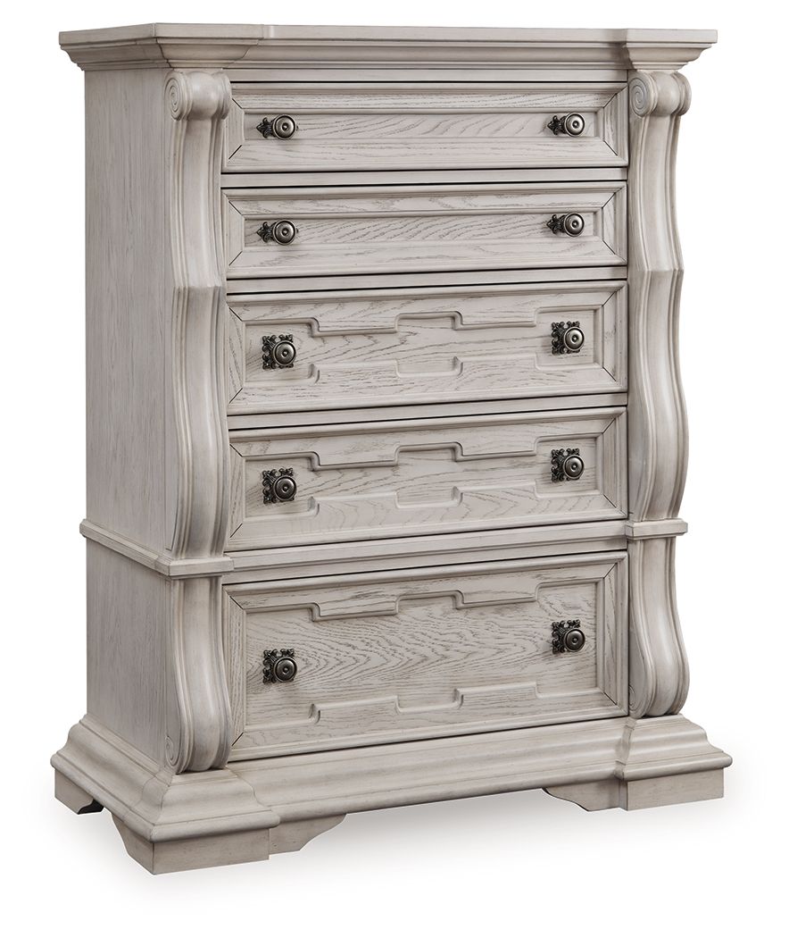 Bruchandi - Antique White - Five Drawer Chest - Urban Living Furniture (Los Angeles, CA)