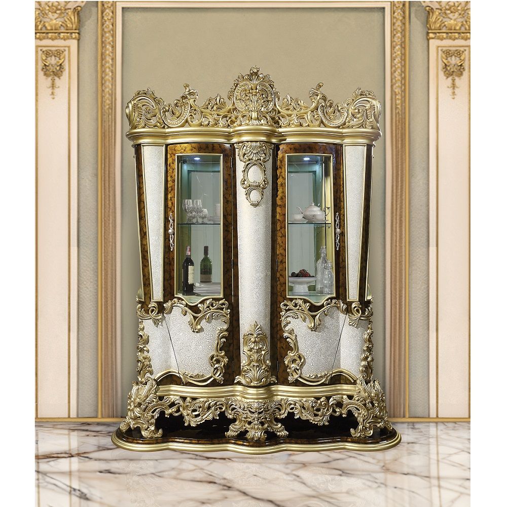 Desiderius - Curio - Antique Gold & Hand-Painted Brown - Urban Living Furniture (Los Angeles, CA)