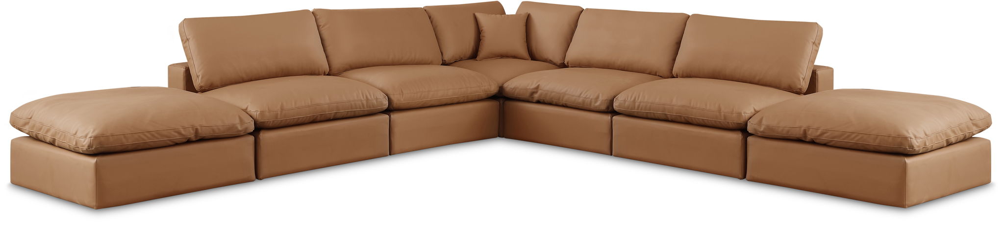 Comfy - 7 Piece Faux Leather Modular Corner Sectional - Urban Living Furniture (Los Angeles, CA)