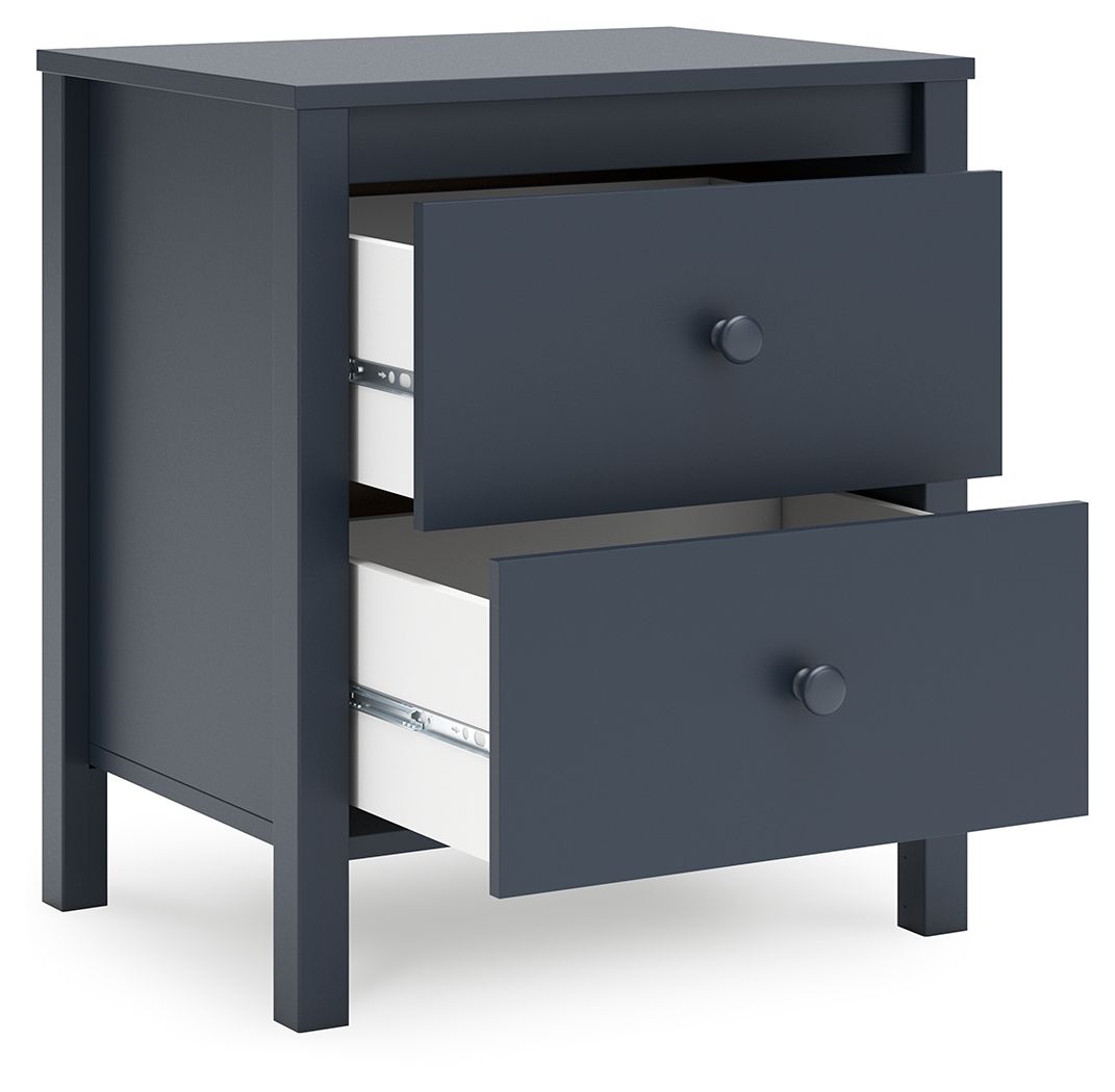 Simmenfort - Navy Blue - Two Drawer Night Stand - Urban Living Furniture (Los Angeles, CA)
