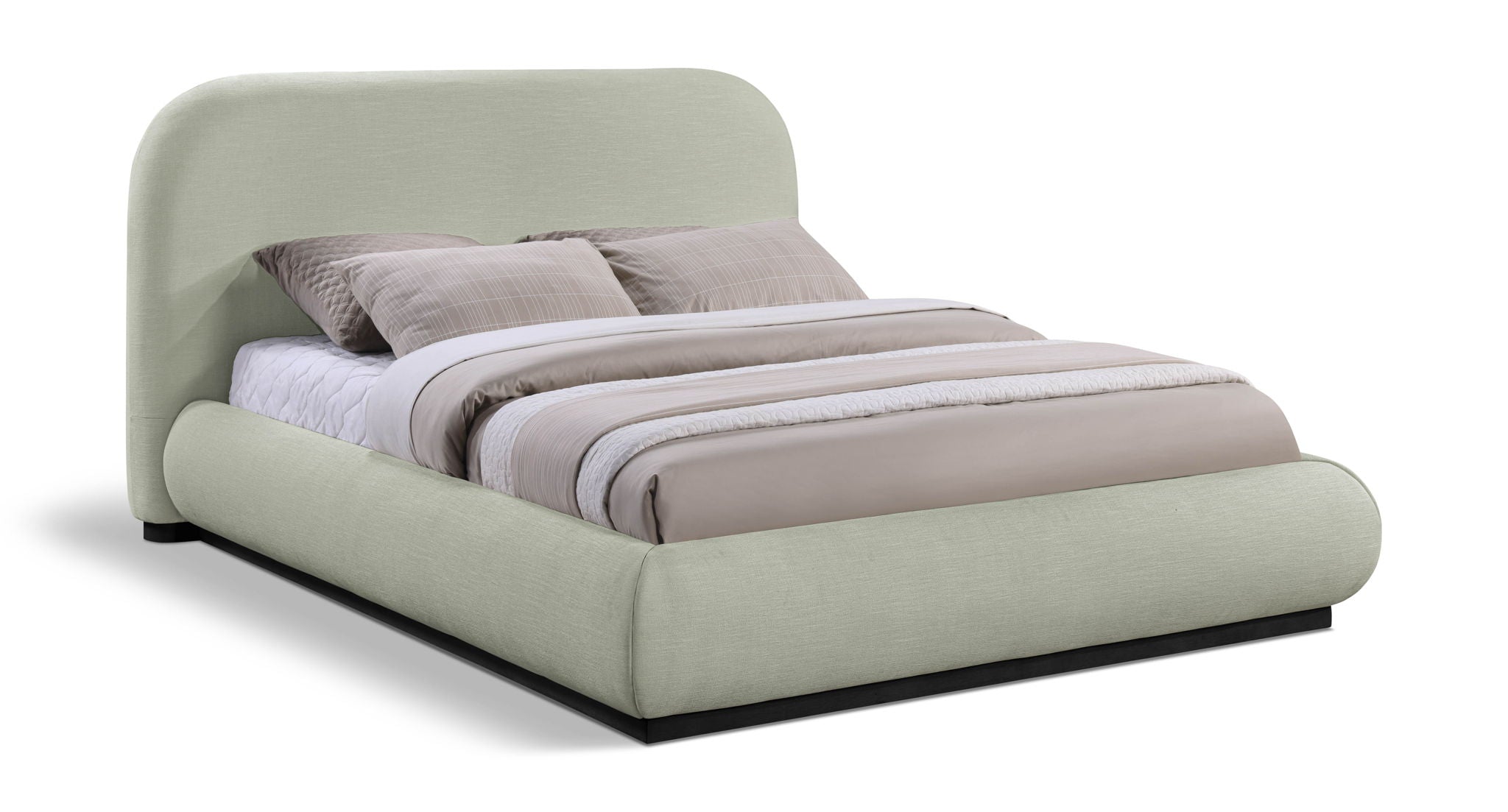 Vaughn - Chenille Bed With Black Base - Urban Living Furniture (Los Angeles, CA)