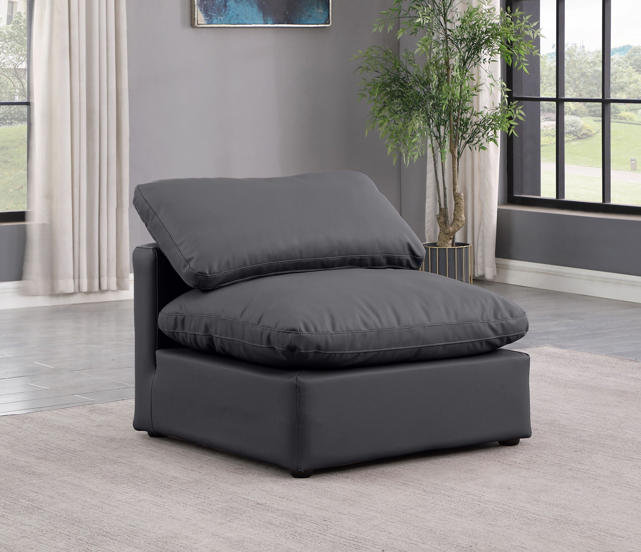 Indulge - Faux Leather Armless Chair - Urban Living Furniture (Los Angeles, CA)