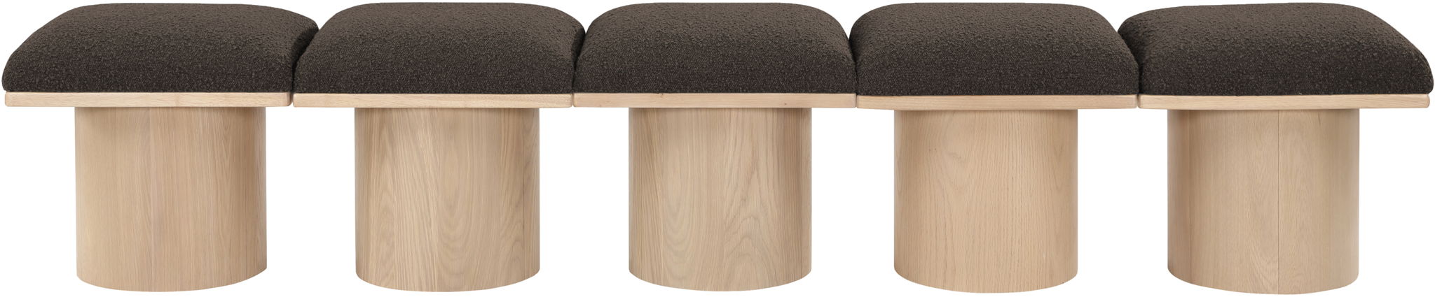 Pavilion - 5 Piece Modular Bench With Natural Base