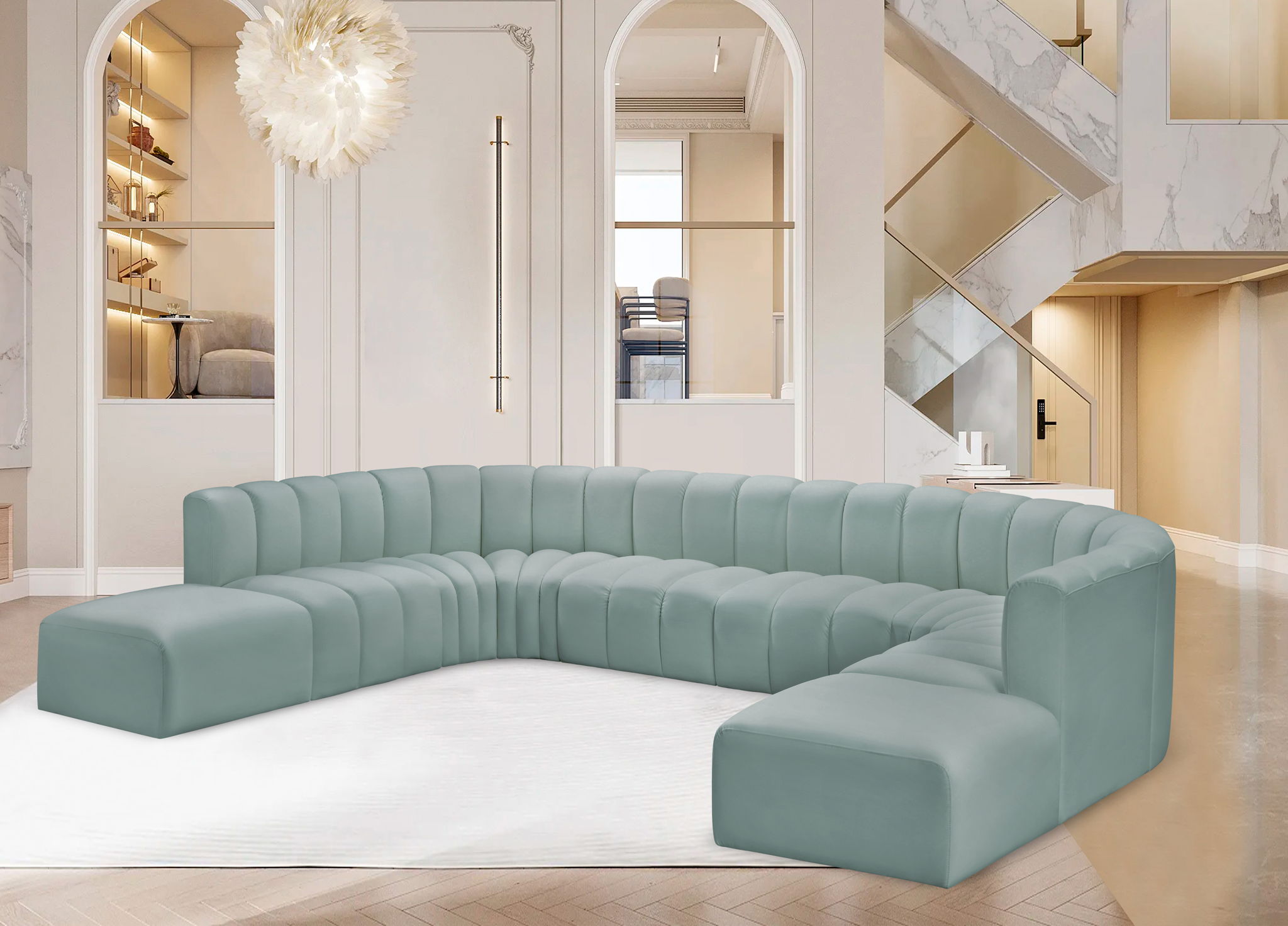 Arc - Faux Leather Modular Sectional - Urban Living Furniture (Los Angeles, CA)