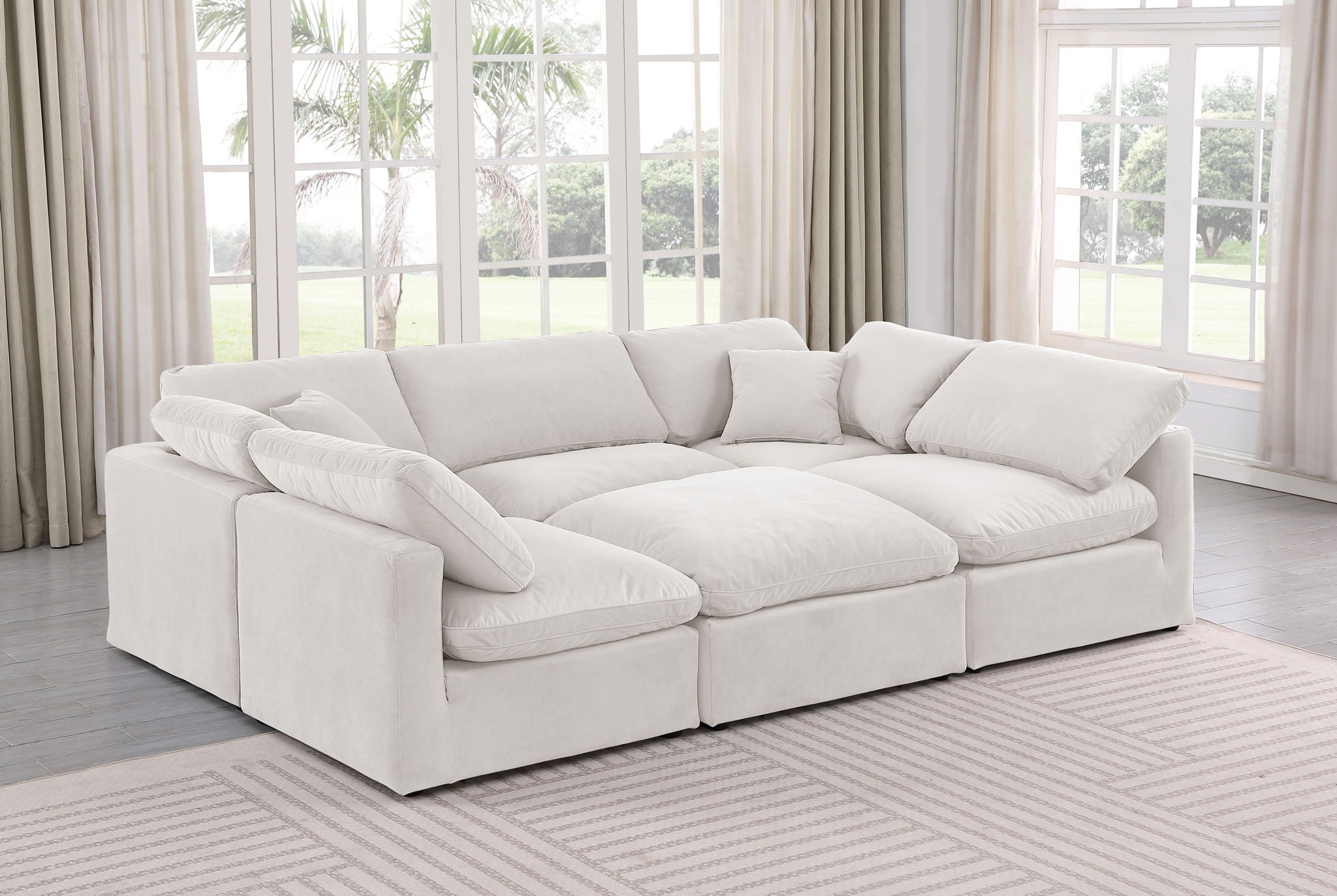 Indulge - Velvet 6 Piece Modular Sectional - Urban Living Furniture (Los Angeles, CA)