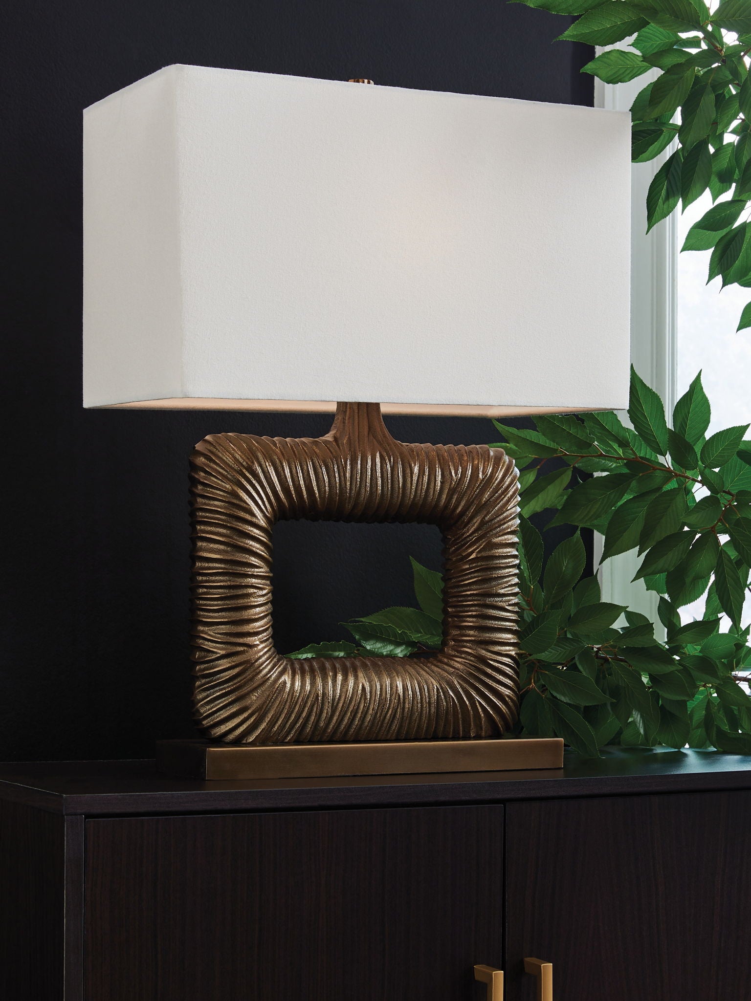 Garronby - Antique Brass Finish - Metal Table Lamp - Urban Living Furniture (Los Angeles, CA)