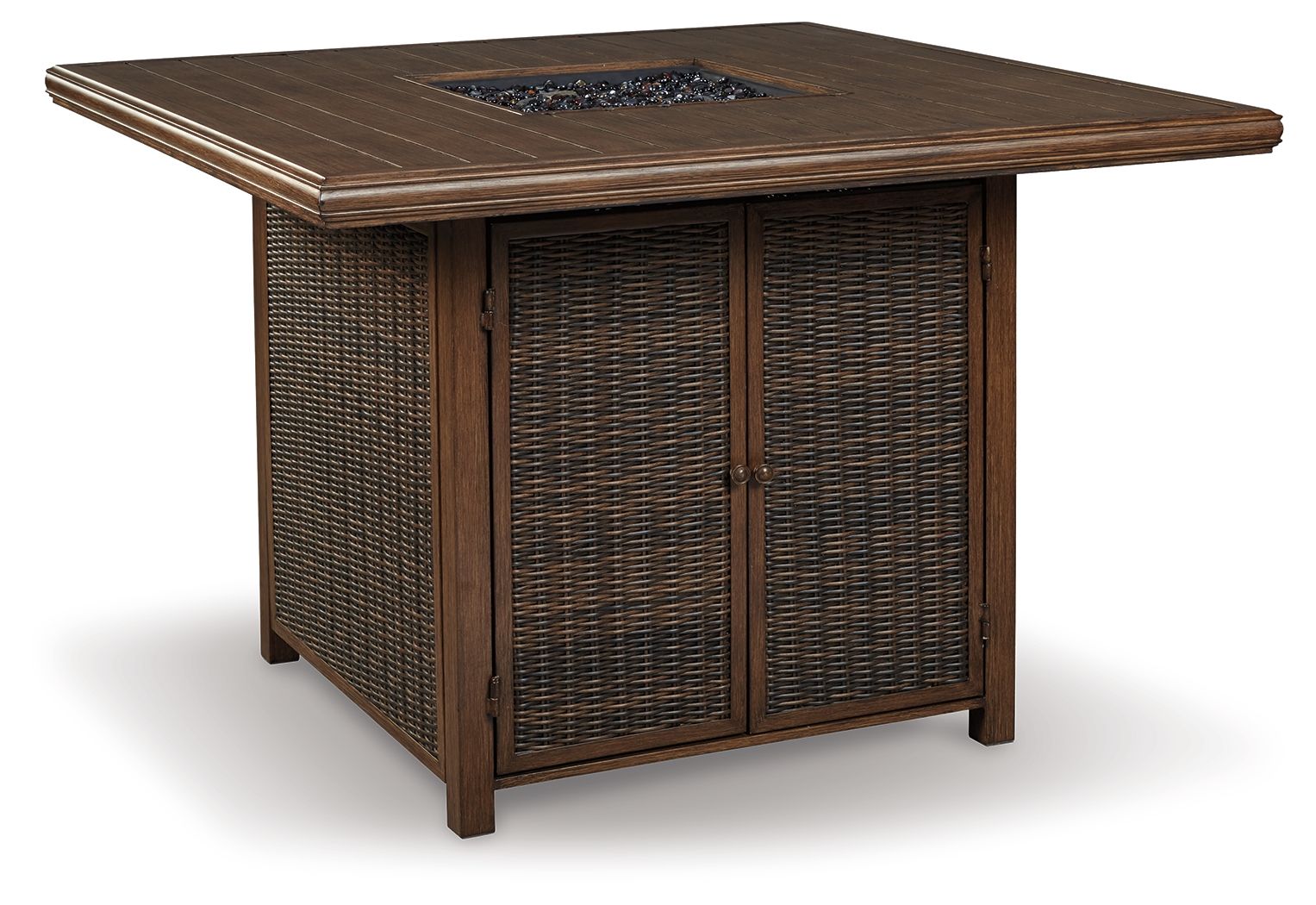 Paradise Trail - Square Bar Table w/Fire Pit - Medium Brown - Urban Living Furniture (Los Angeles, CA)