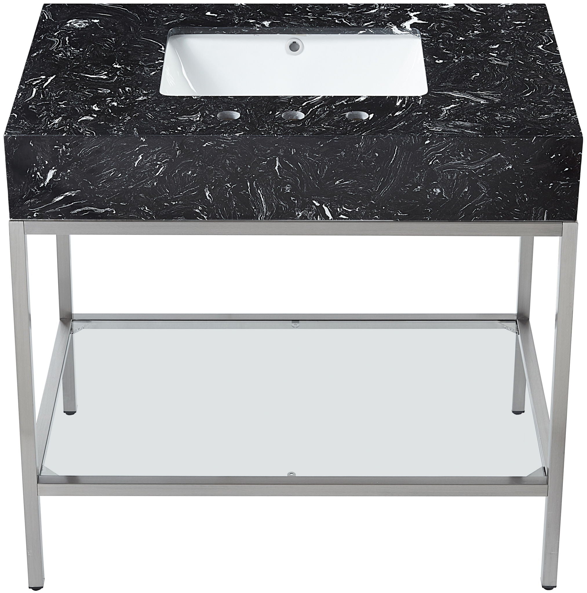 Marmo - Engineered Marble Bathroom Vanity With Chrome Base - Urban Living Furniture (Los Angeles, CA)