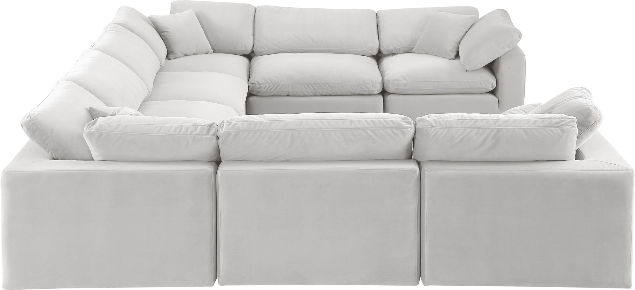 Comfy - 8 Piece Velvet Modular Sectional - Urban Living Furniture (Los Angeles, CA)