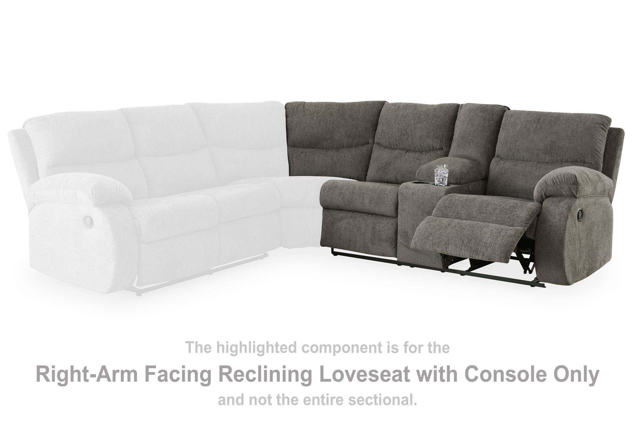 Museum - Pewter - Raf Reclining Loveseat With Console - Urban Living Furniture (Los Angeles, CA)