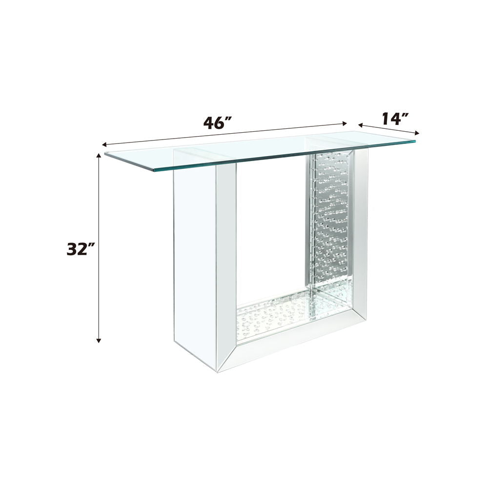 Nysa - 46" Console Table - Mirrored & Faux Crystals - Urban Living Furniture (Los Angeles, CA)