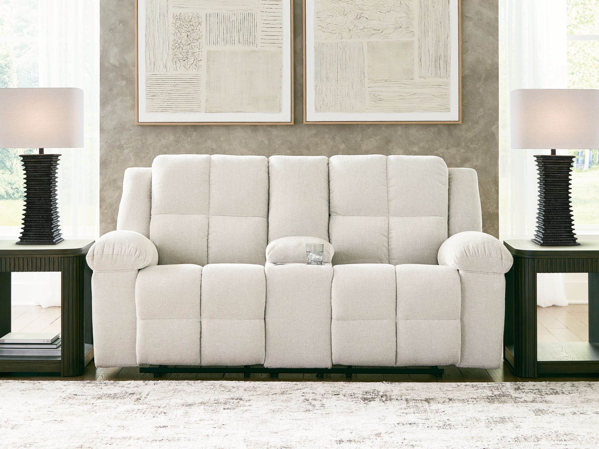 Orlen - Double Reclining Loveseat With Console - Winter - Urban Living Furniture (Los Angeles, CA)