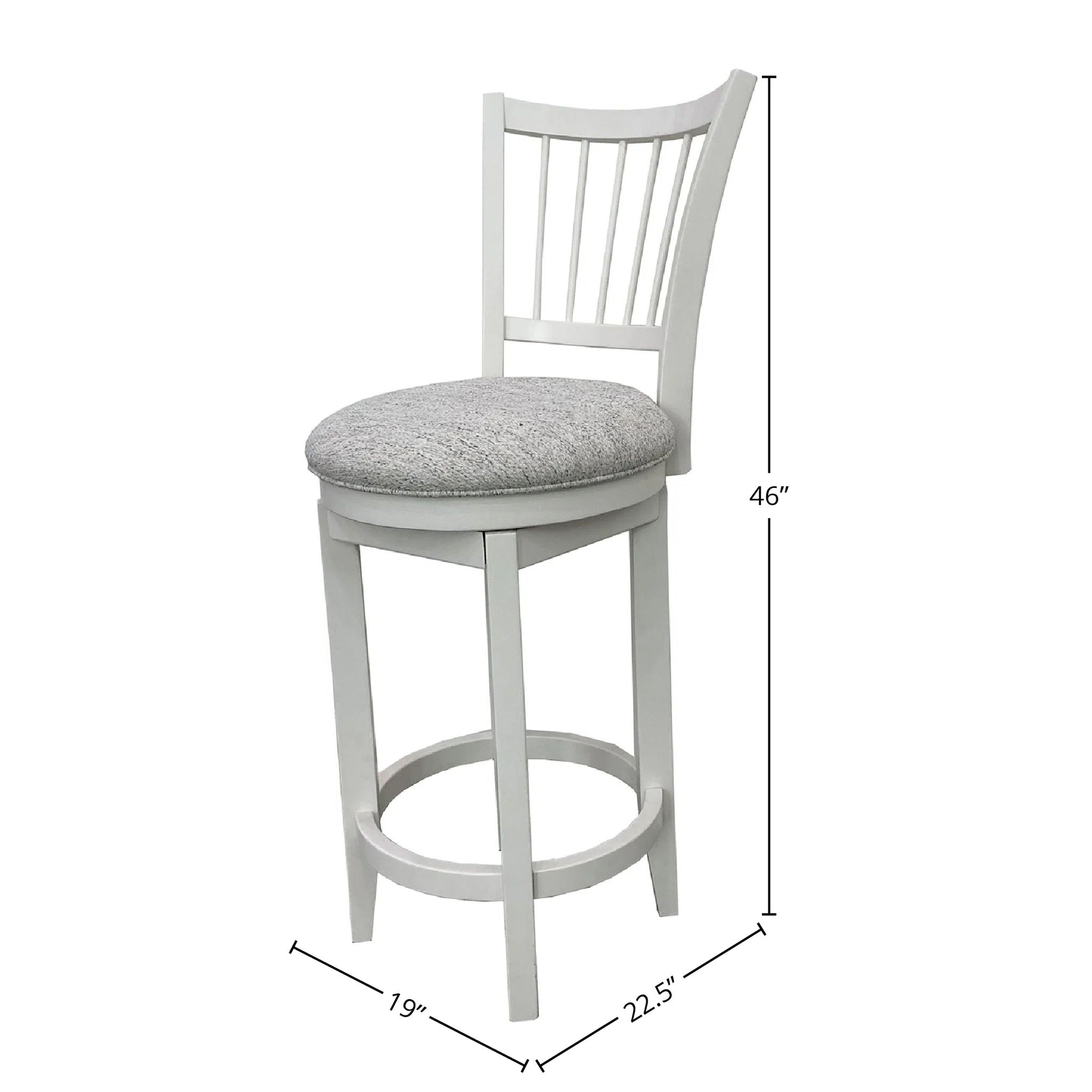 Americana Modern Dining - Spindle Back Swivel Barstool - Cotton - Urban Living Furniture (Los Angeles, CA)