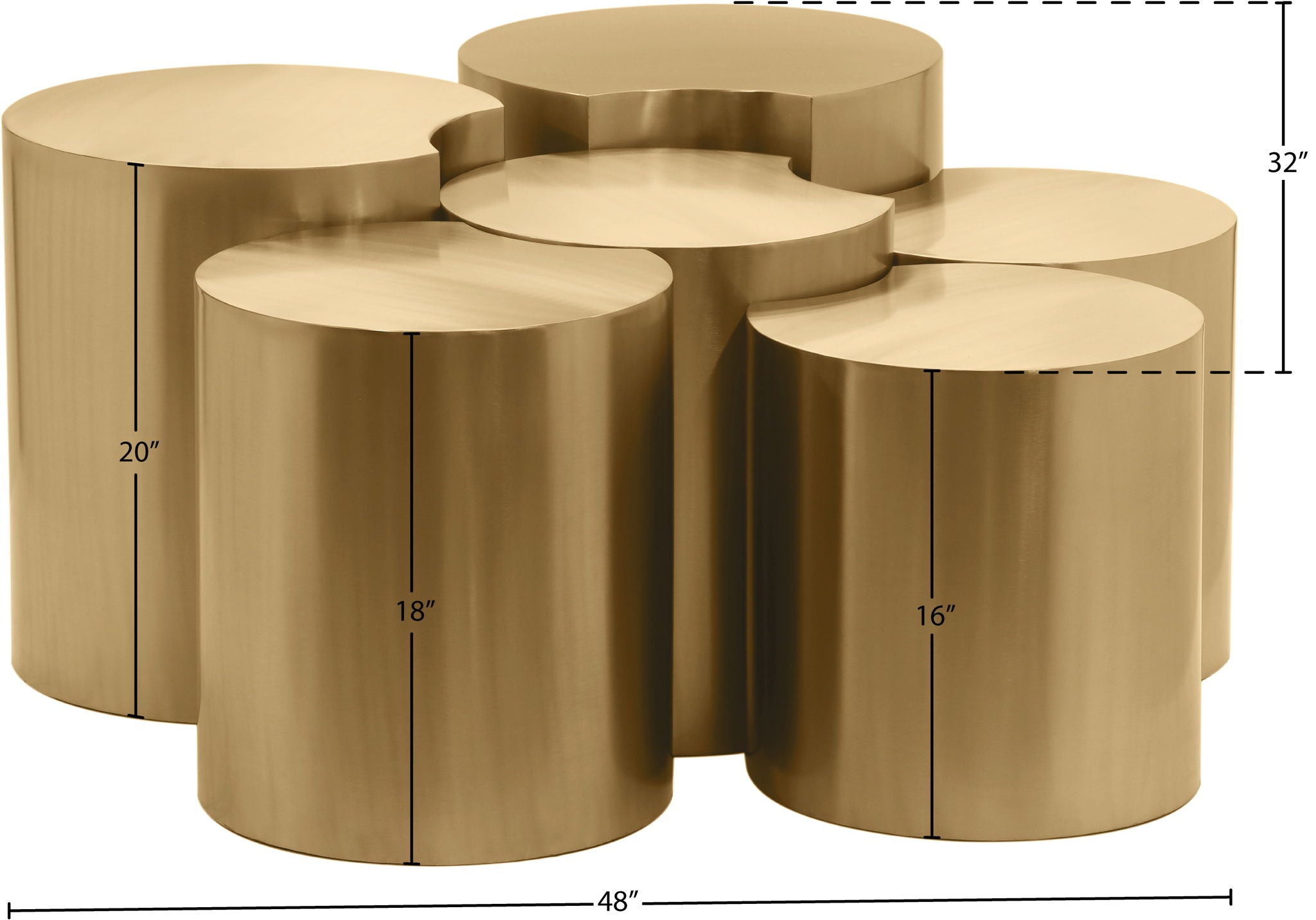 Dimple - 20" 6 Piece Modular Coffee Table - Urban Living Furniture (Los Angeles, CA)