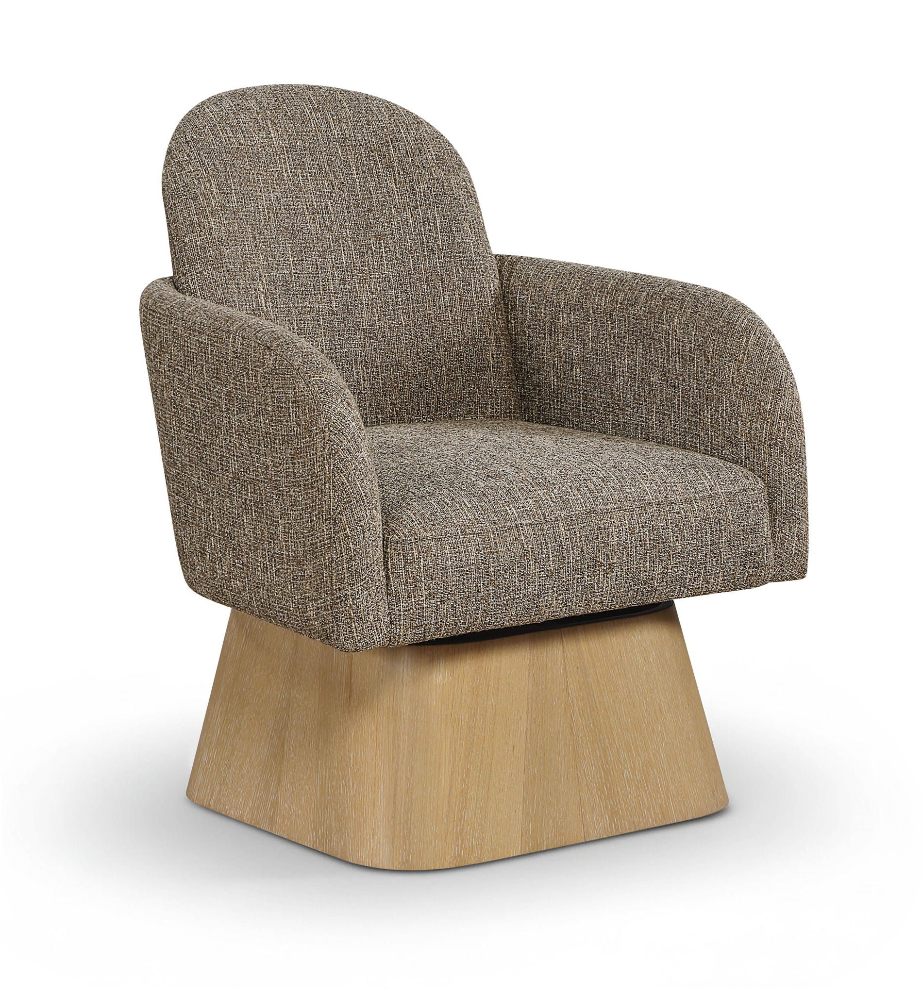 Marlowe - Linen Textured Fabric Upholstered Swivel Accent Chair - Stained Natural - Urban Living Furniture (Los Angeles, CA)