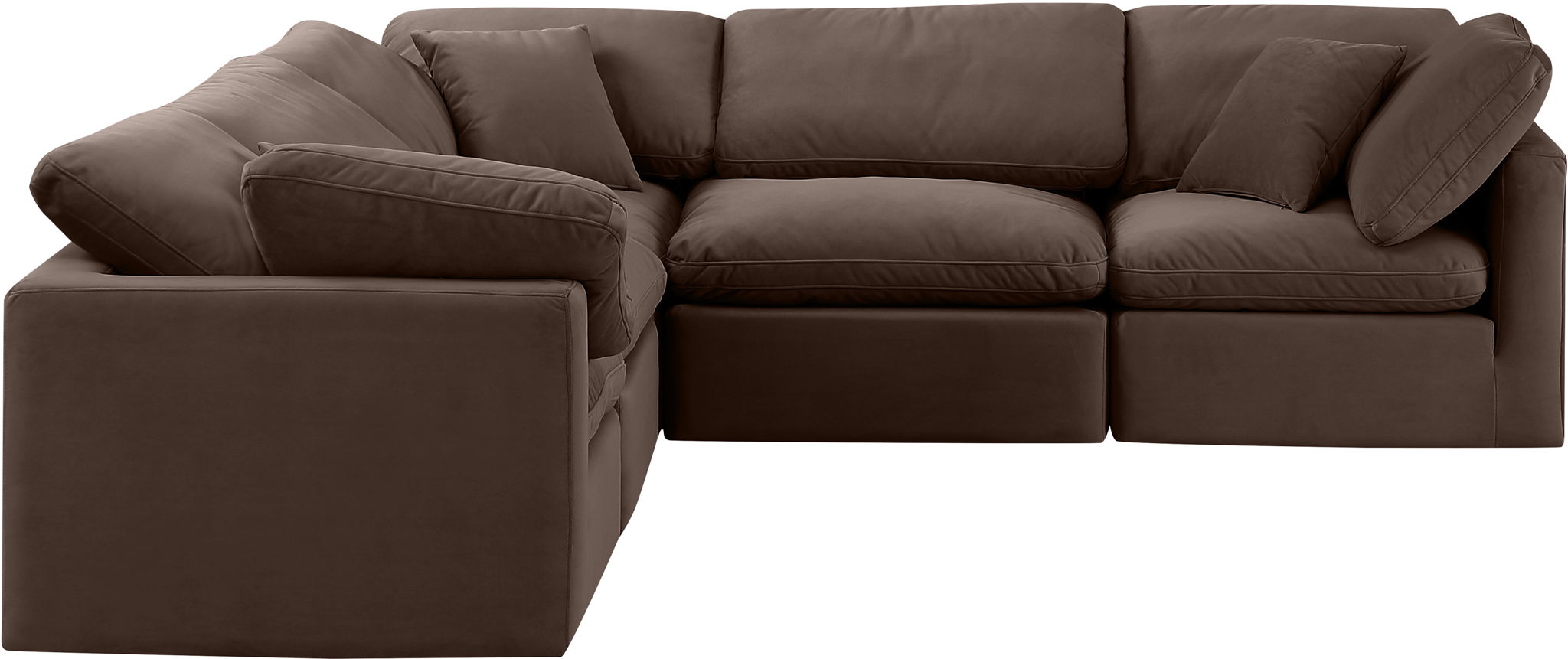 Indulge - Velvet 5 Piece Modular Corner Sectional - Urban Living Furniture (Los Angeles, CA)