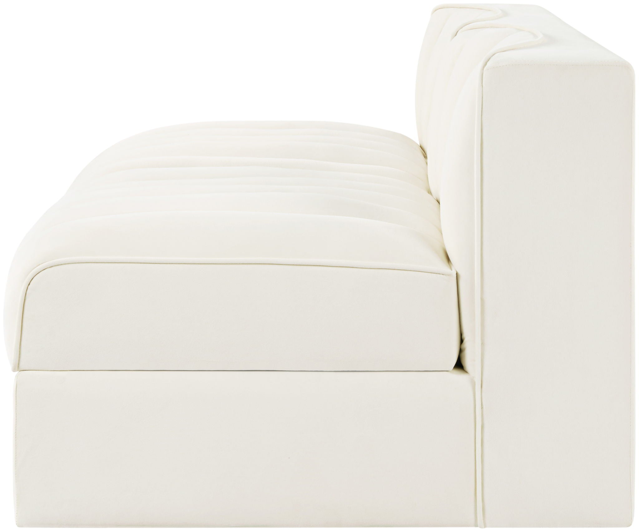 Rummi - Velvet Performance Fabric Upholstered 2 Piece Modular Armless Loveseat - Urban Living Furniture (Los Angeles, CA)