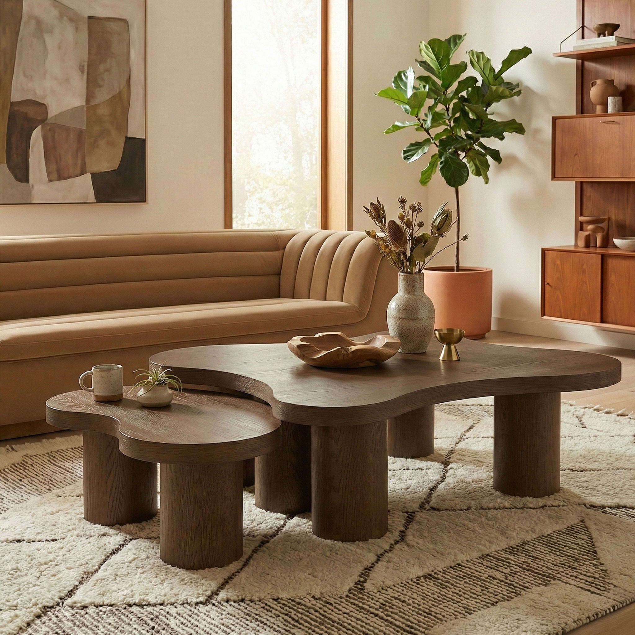 Cove - Oak Veneer And Solid Wood 2 Piece Coffee Table - Urban Living Furniture (Los Angeles, CA)