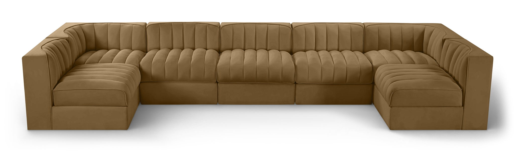 Rummi - Velvet Performance Fabric Upholstered 7 Piece Modular Sectional (With 2 Corner Chairs) - Urban Living Furniture (Los Angeles, CA)