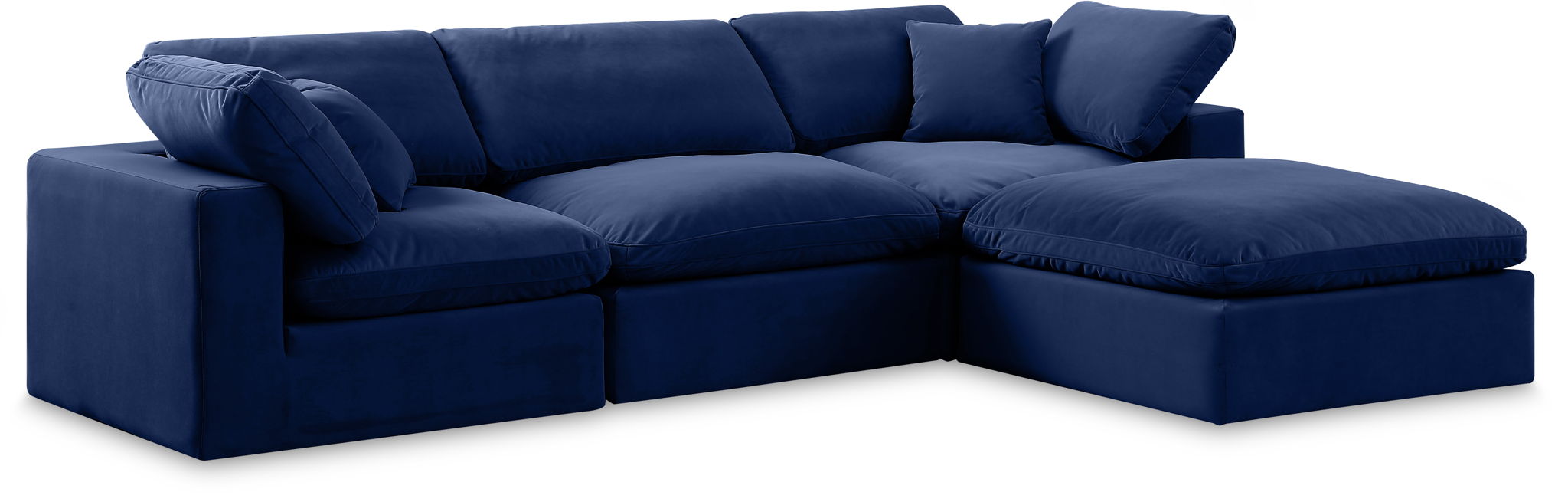 Comfy - 4 Piece Velvet Modular Sectional With Chaise - Urban Living Furniture (Los Angeles, CA)
