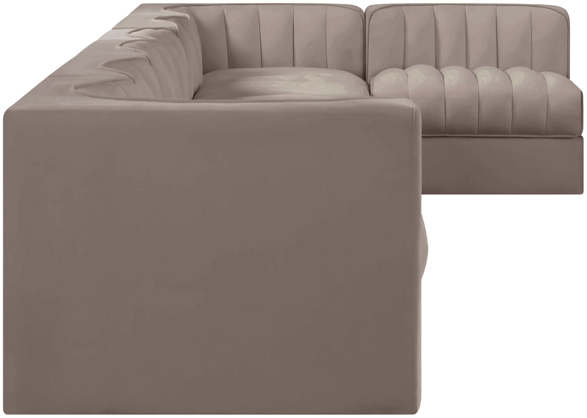 Rummi - Velvet Performance Fabric Upholstered 7 Piece Modular Sectional, L-Shaped (Right) - Urban Living Furniture (Los Angeles, CA)