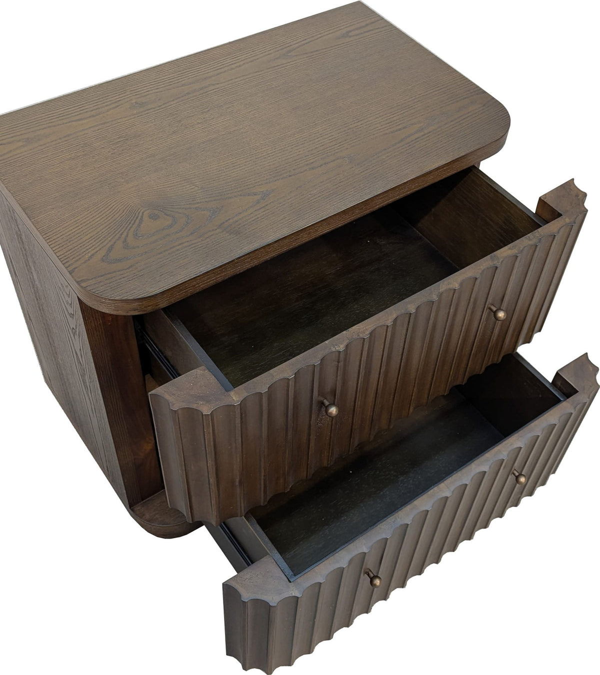 Penny Fluted - Nightstand - Chocolate Mousse