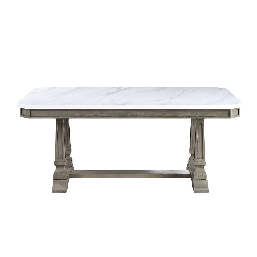 Zumala - Dining Table - Marble Top & Weathered Oak - Urban Living Furniture (Los Angeles, CA)