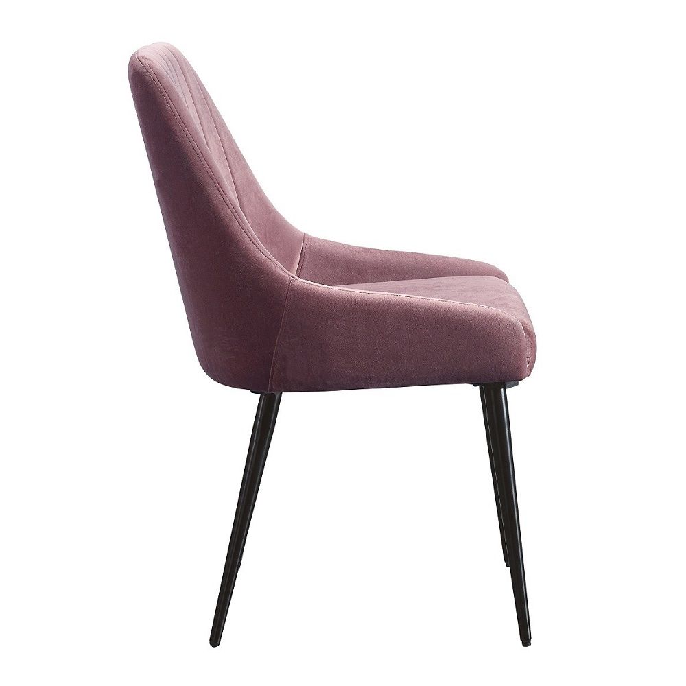 Riley - Side Chair (Set of 2) - Pink Fabric & Black - Urban Living Furniture (Los Angeles, CA)