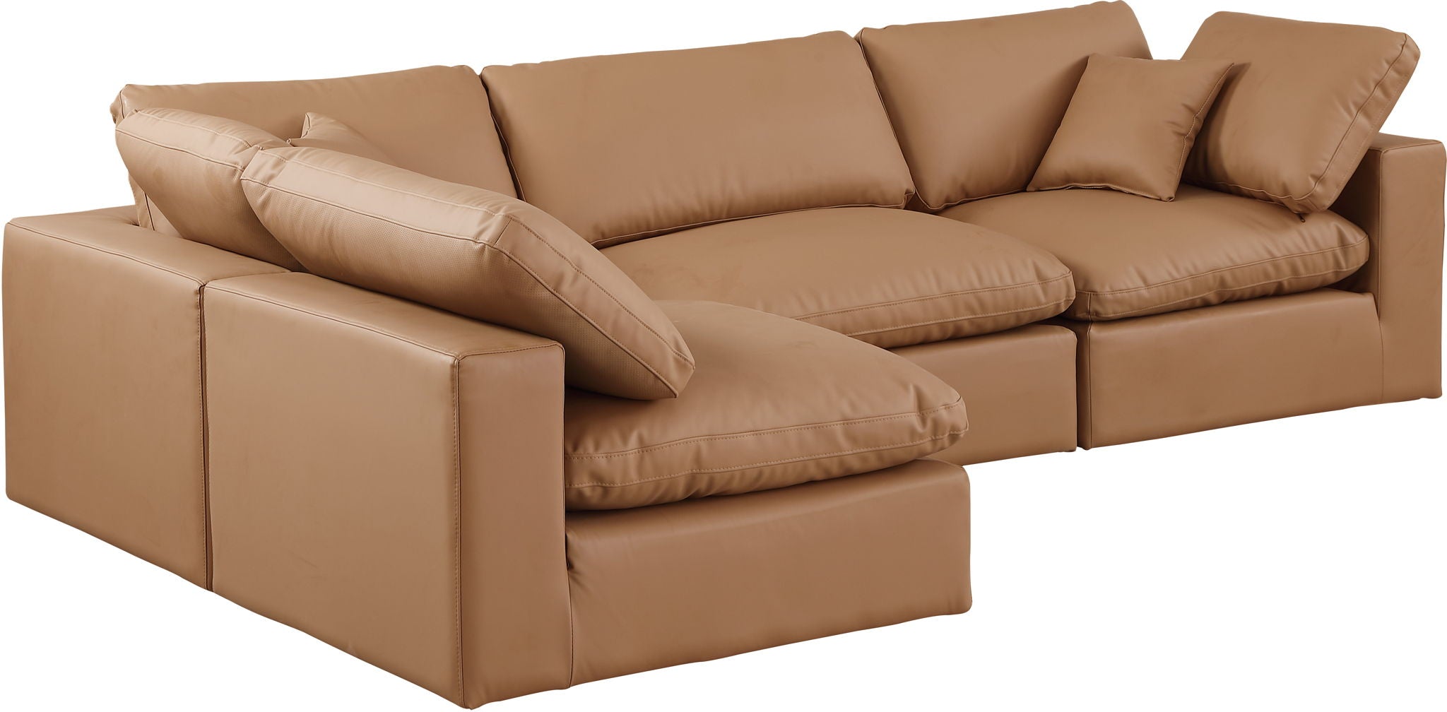 Comfy - 4 Piece Faux Leather Modular Armless Sectional - Urban Living Furniture (Los Angeles, CA)