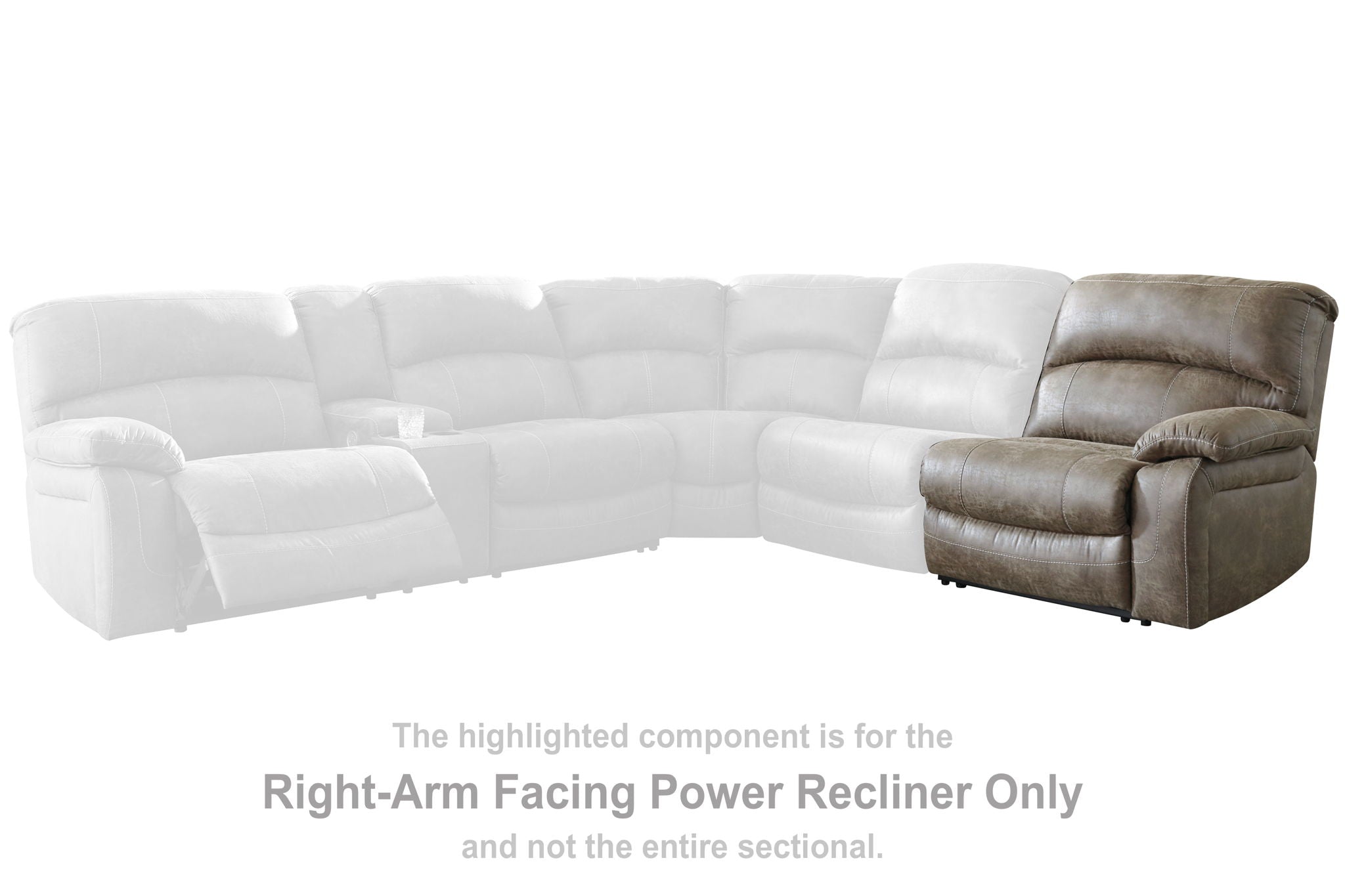 Segburg - Driftwood - RAF Zero Wall Power Recliner - Urban Living Furniture (Los Angeles, CA)
