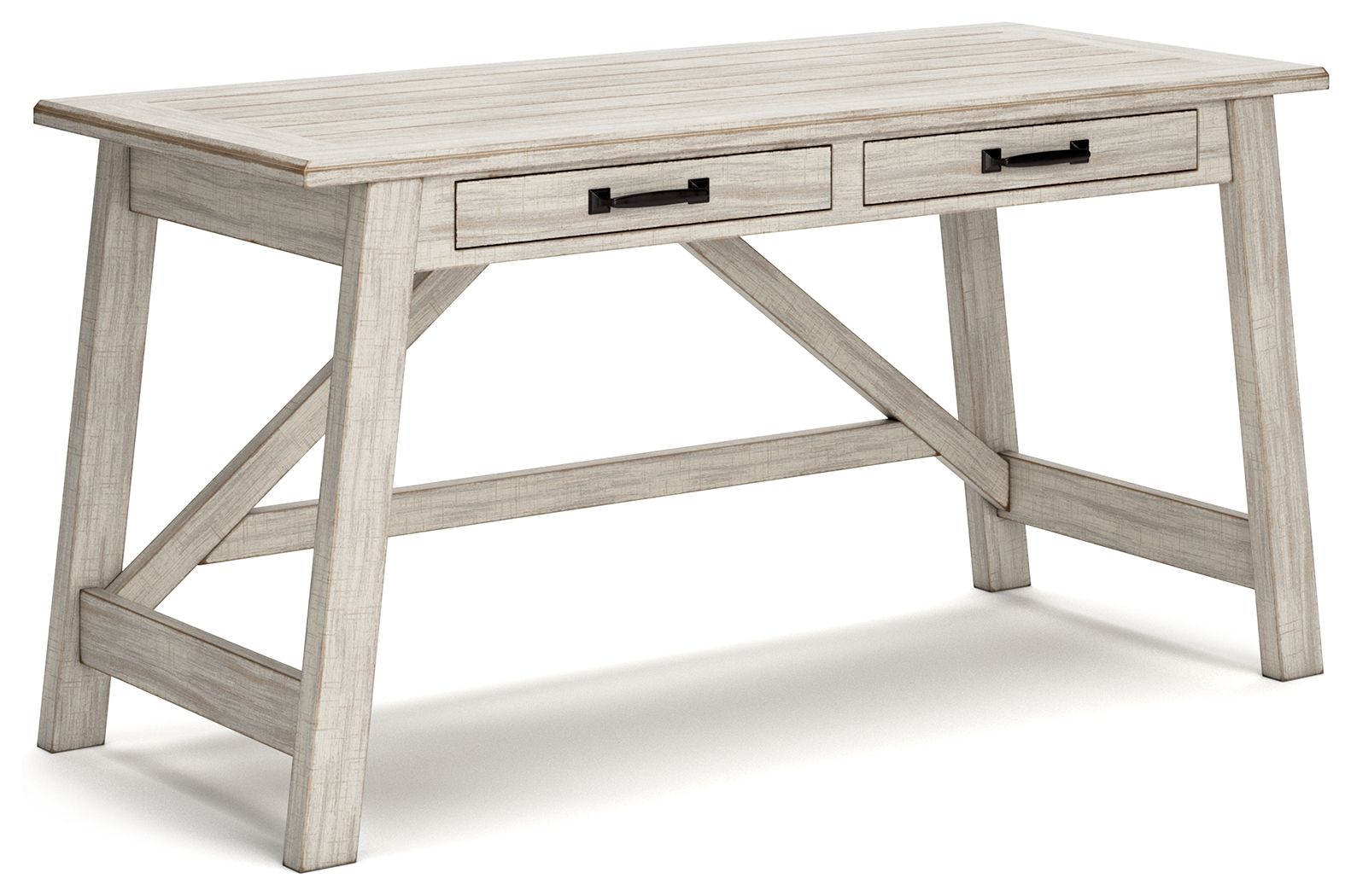 Carynhurst - Whitewash - Home Office Large Leg Desk - Urban Living Furniture (Los Angeles, CA)