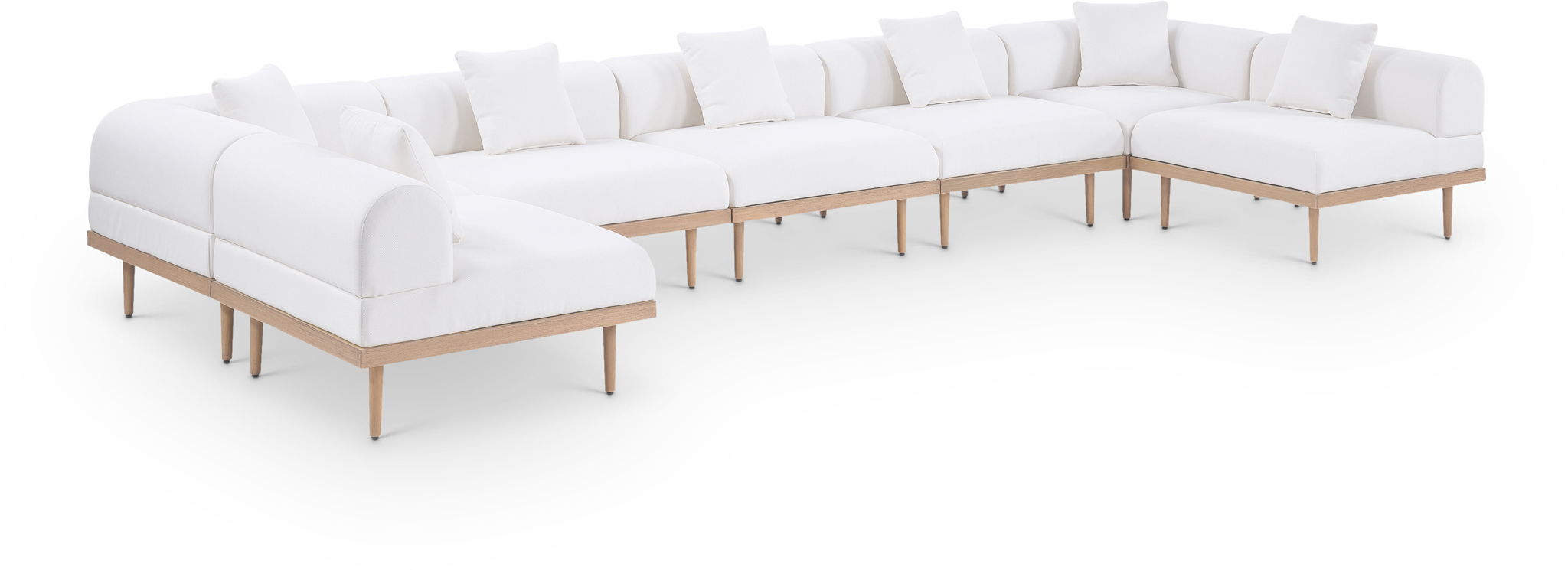 Laguna - 7 Piece Resilient Water Resistant Fabric 142" Upholstered Outdoor Patio Modular Sectional - Urban Living Furniture (Los Angeles, CA)