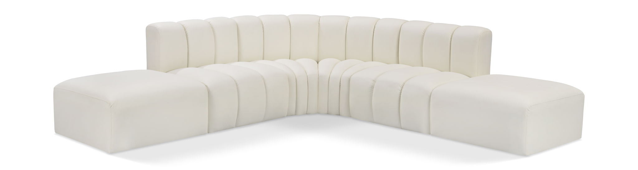 Arc - Faux Leather 6 Piece Corner Modular Sofa - Urban Living Furniture (Los Angeles, CA)