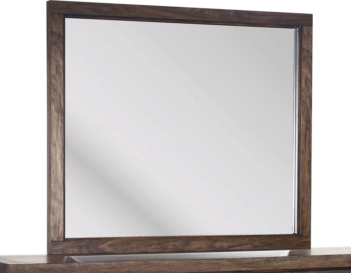 Boracay - Beveled Glass Landscape Mirror - Wild Oats Brown