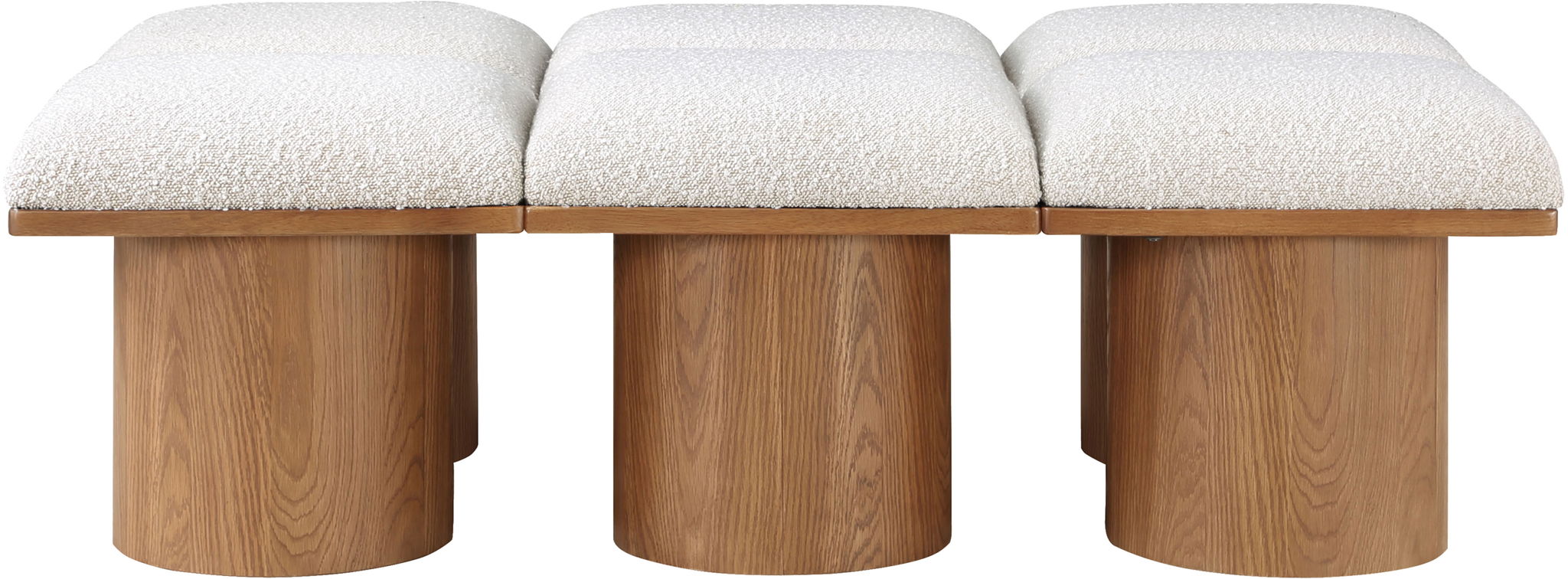 Pavilion - 6 Piece Modular Bench With Brown Base