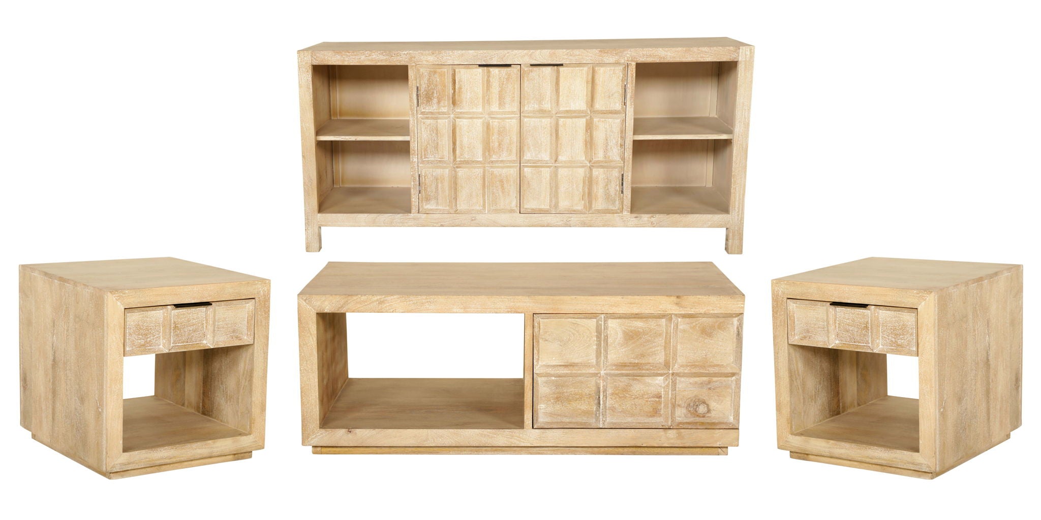 Laguna - 64" Console - Bleached Natural - Urban Living Furniture (Los Angeles, CA)