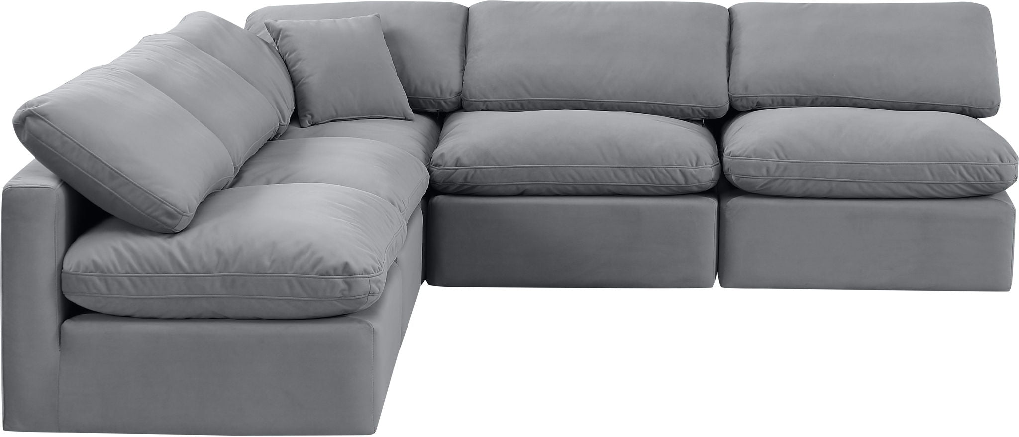 Indulge - Velvet 5 Piece Modular Corner Armless Sectional - Urban Living Furniture (Los Angeles, CA)